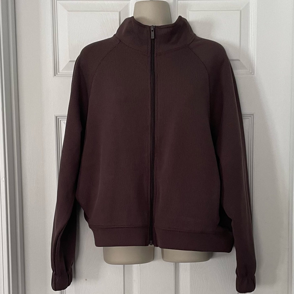 All in Motion Women's Brown Ribbed Jacket - Picture 3 of 3